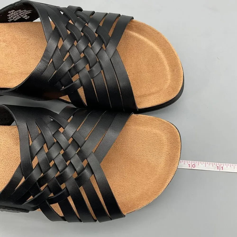 NEW Easy Spirit Women’s Meadow Slip on Sandals Black Size 6.5M